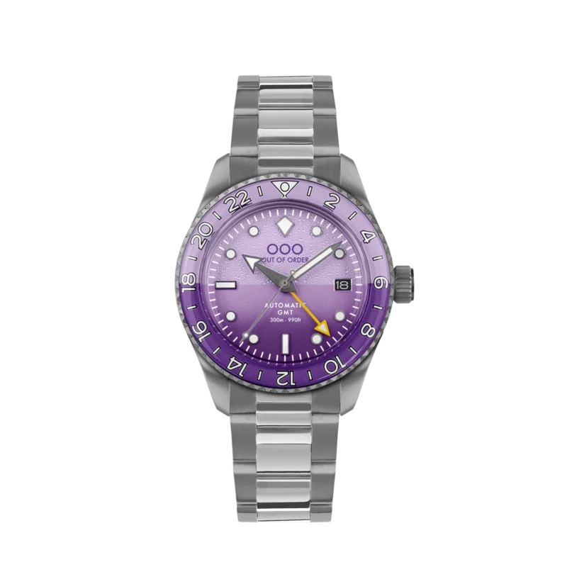 Shaker GMT Dark Violet · Ultra Brushed